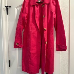 Old Navy Fuchsia Trench Coat